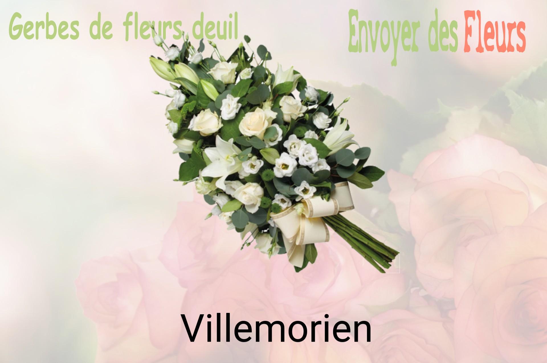Gerbe de fleurs de deuil livrée à Villemorien